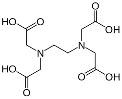 The primary use of ethylenediaminetetraacetic acid (commonly abbreviated as EDTA) is as a powerful metal ion chelating a